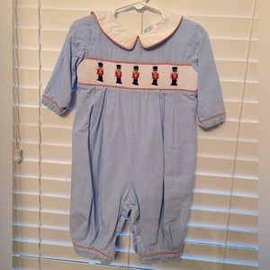 Toy Soldier Smocked Longall -12mo- Cecil &Lou